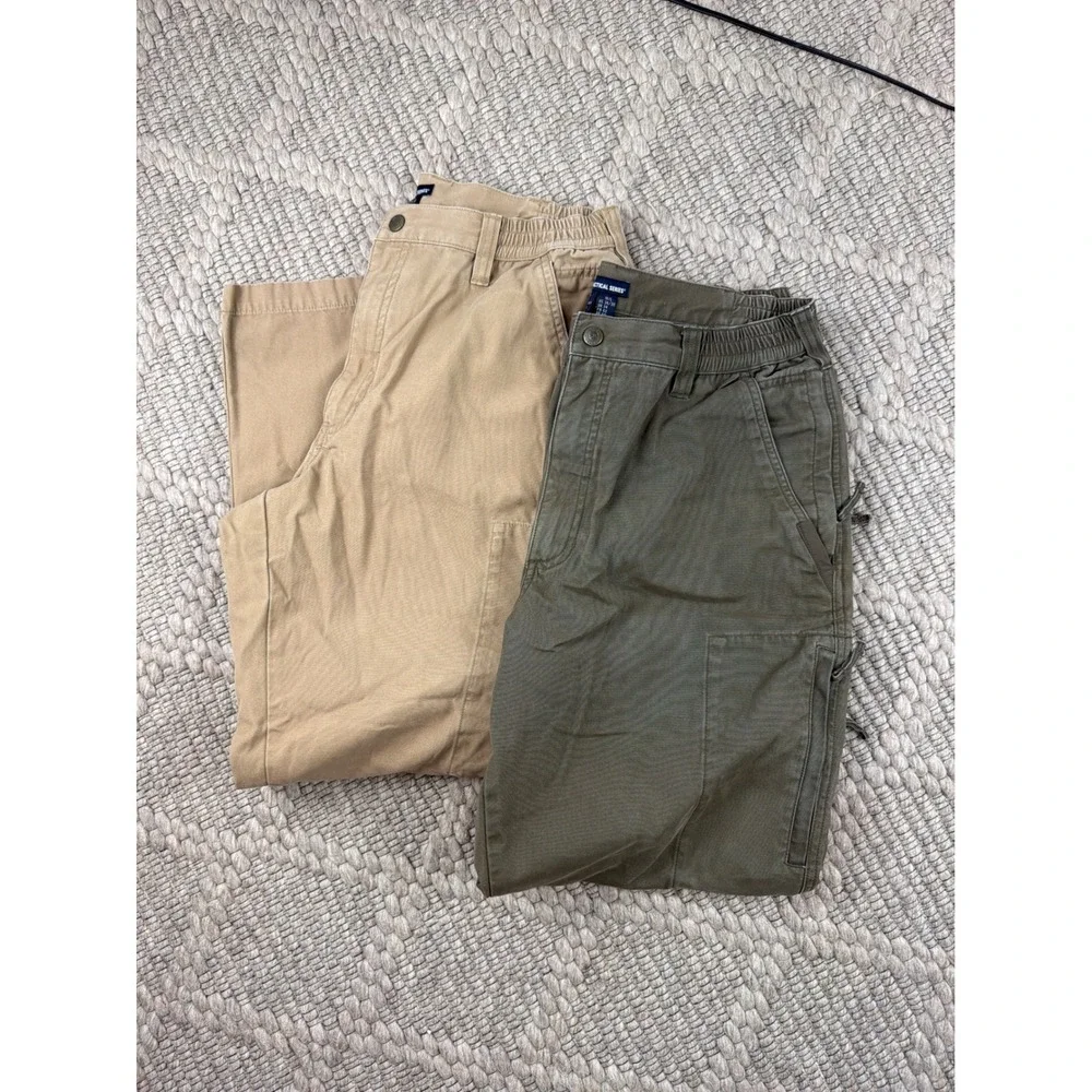 5.11 Tactical Series Pants Mens 34x30 Bundle Khaki Olive Green Cotton Utility‎